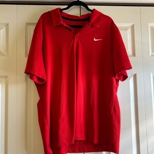 Nike Men's Vibrant Red Polo Shirt